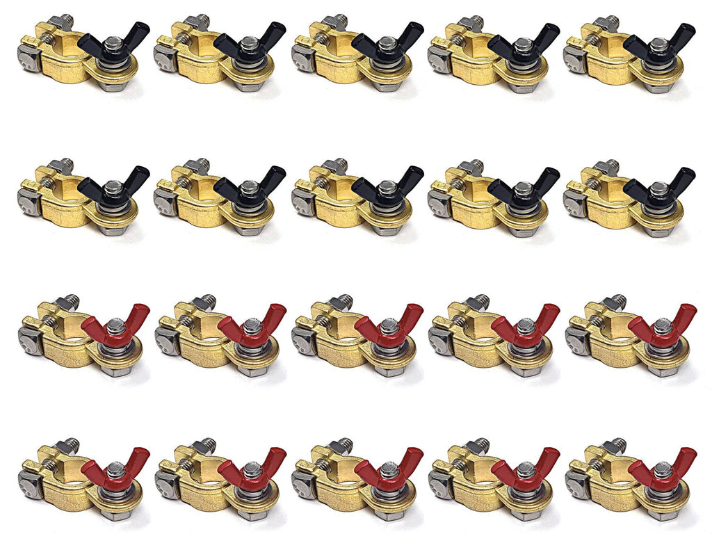 Marine Grade Battery Terminal Top Post Kit for RV, Trucks, Boats, Cars, Campers, Golf Carts (Military Spec. B-12128C)