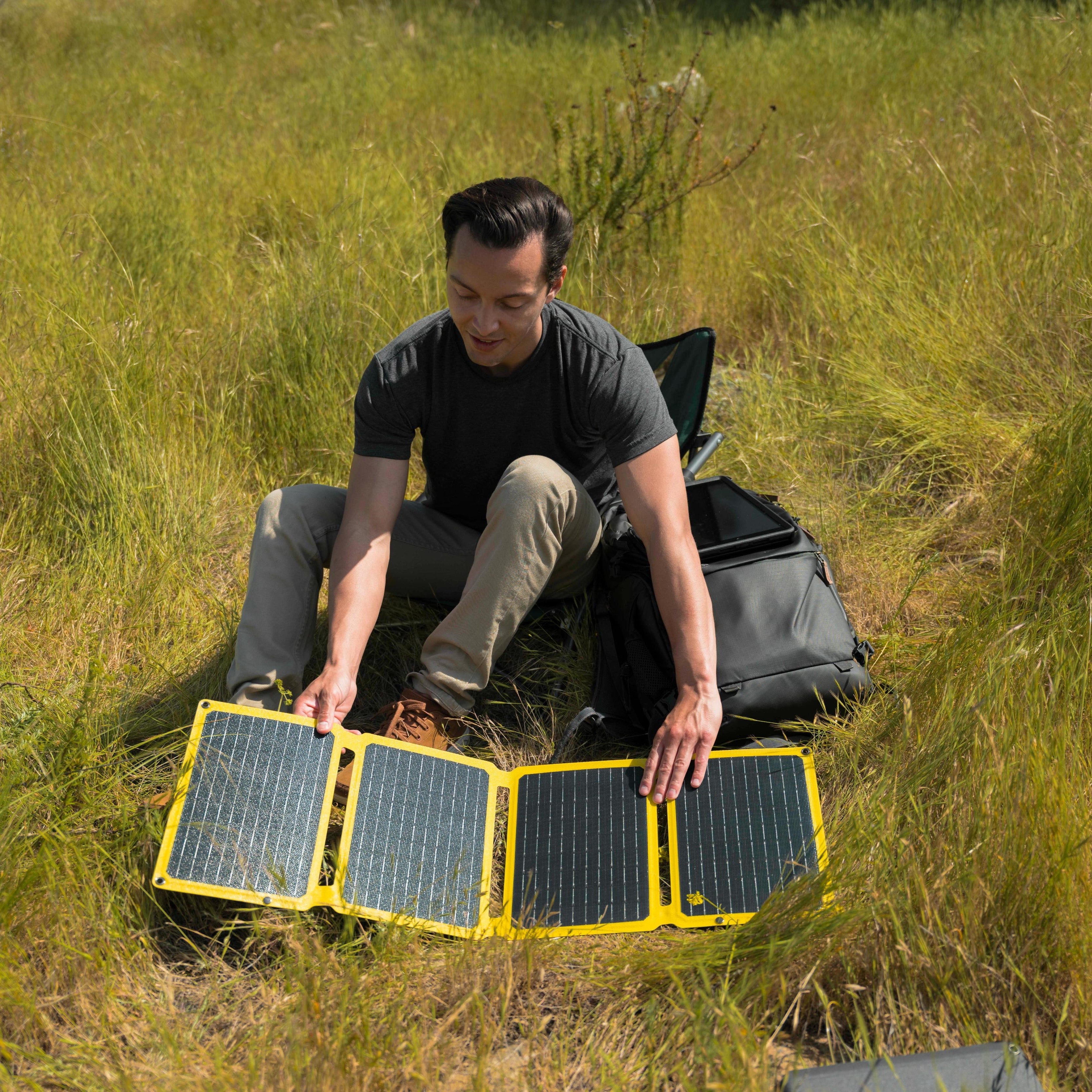 SunJack 40 Watt ETFE Foldable Portable Solar Panel Charger with Kickstands