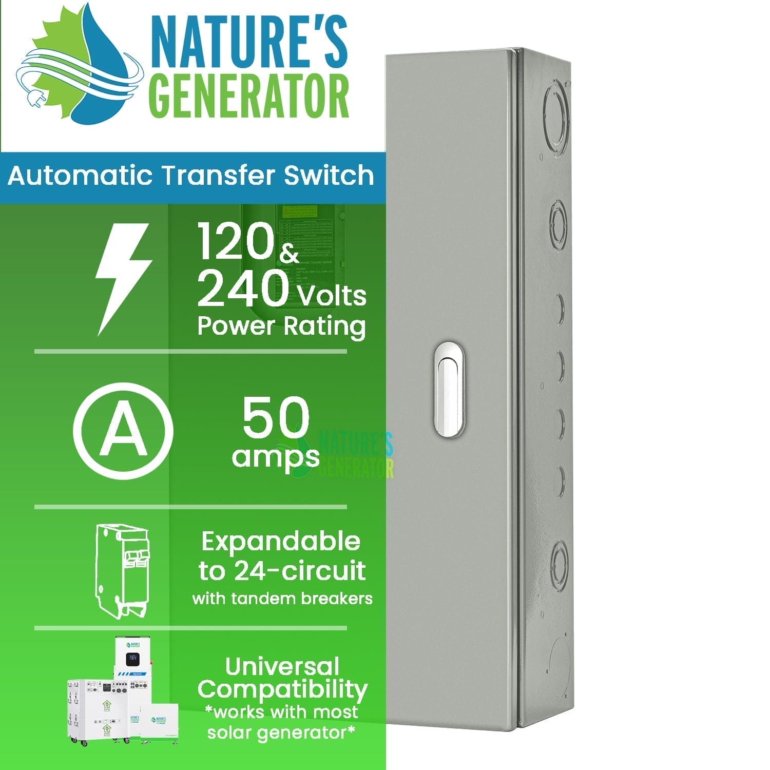 50A Automatic Generator Transfer Switch