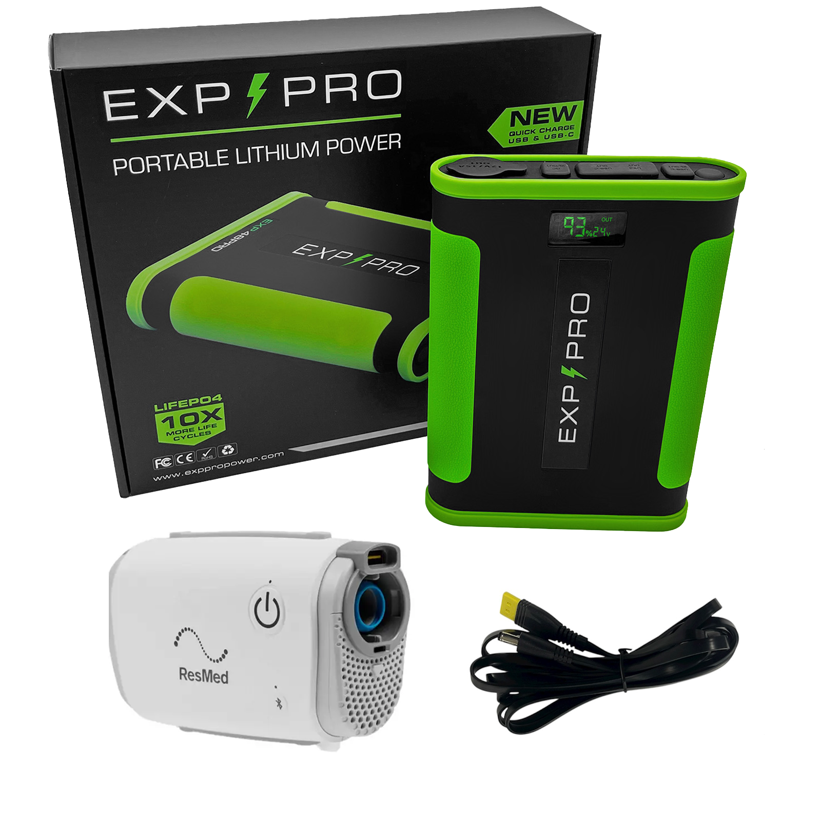 EXP48PRO APEX Battery (CPAP DC Cord Included)