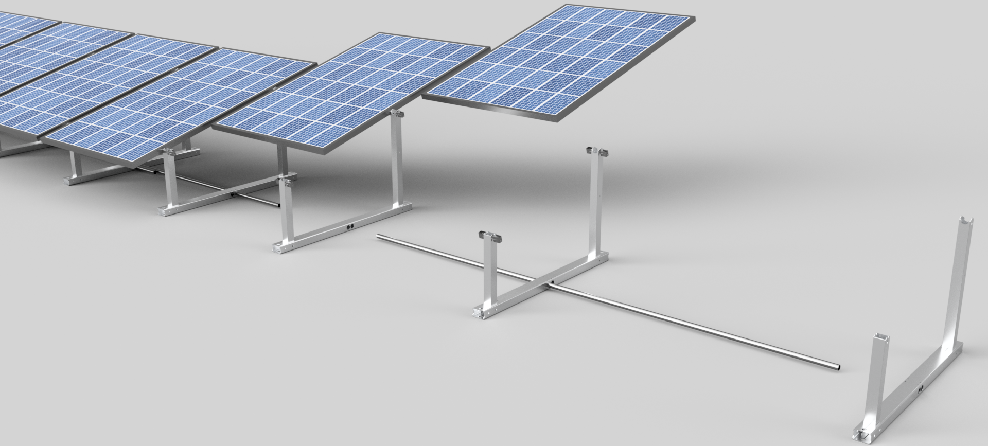 IntegraRack IR-15 Solar Panel Ground Mount | 15 Degree Angle | Aircraft Grade Aluminum