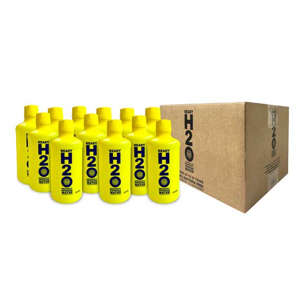 Emergency Drinking Water - Guaranteed Bacteria Free - 20 yr - 1 Liter Bottles - 12 pack