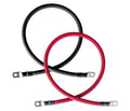 8 Gauge (AWG) Black and Red Pure Copper Battery Cable Wire with Lug Connector Ring Terminals