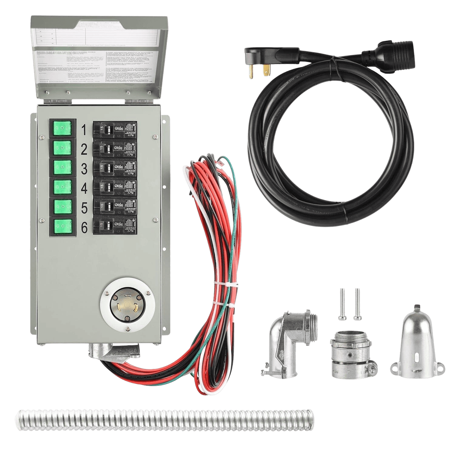 120V 30A 6-Circuit Non-Automatic Transfer Switch